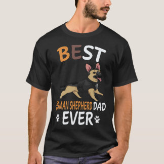 ベストジャーマンシェパードパパ ドッグダッド ジャーマンシェパード Tシャツ