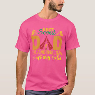 ベストスカウトダッドスカウトリーダーキャンピングハイキングキャンパー Tシャツ