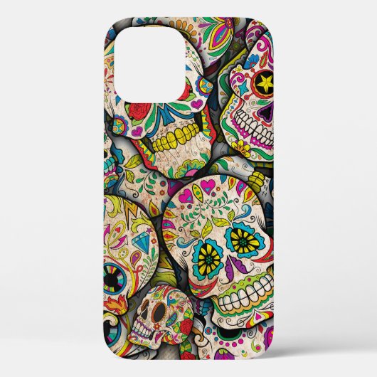 ベストセラーのシュガースカル柄 Case-Mate iPhoneケース (裏面)