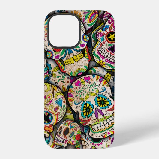 ベストセラーのシュガースカル柄 iPhoneケース (裏面)