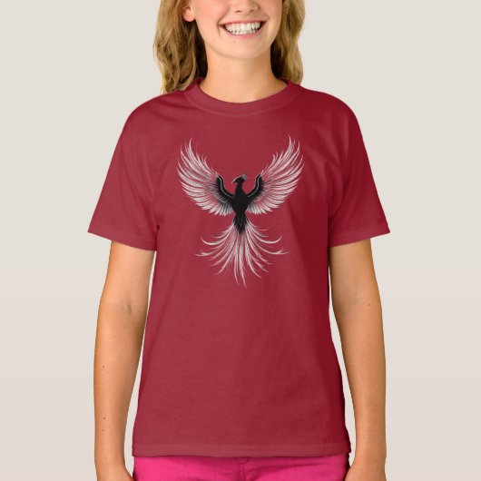 ベストセラーのシルエット 不死鳥の復活 Tシャツ (正面)