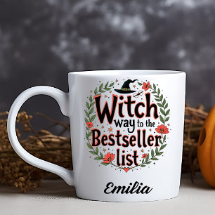 ベストセラーのハロウィンカスタムマグへの魔女の道 コーヒーマグカップ