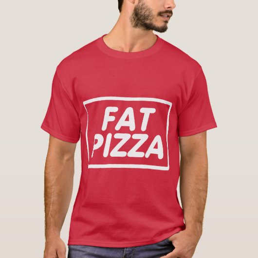 ベストセラーの太ったピザのグッズギフト Tシャツ (正面)