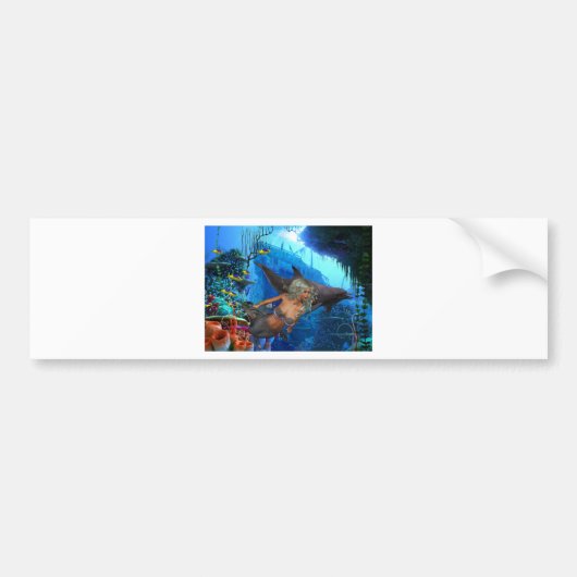 ベストセラーのMerrowの人魚 バンパーステッカー (正面)