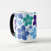 ベストセラーハワイアンハイビスカスバックグラウンドデザイン モーフィングマグカップ (正面左)