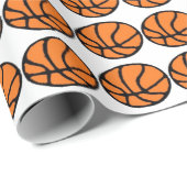 ベストセラーバスケットボール選手のチーム誕生日 ラッピングペーパー (ロールコーナー)