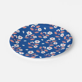 ベストセラーフローラブルーデザイン結婚for ペーパープレート