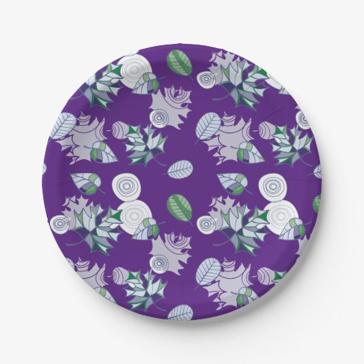 ベストセラーフローラ背景結婚デザイン ペーパープレート (正面)