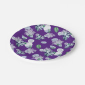 ベストセラーフローラ背景結婚デザイン ペーパープレート (アングル)