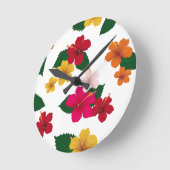 ベストセラーフローラ背景結婚デザイン ラウンド壁時計 (傾斜)