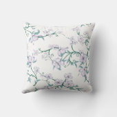 ベストセラー結婚グリーンフローラ背景デザイン クッション (裏面)