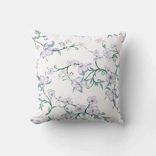 ベストセラー結婚グリーンフローラ背景デザイン クッション (正面)