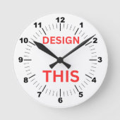 ベストセラー！壁掛け時計、8"円形アクリル🕗 ラウンド壁時計 (正面)