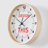 ベストセラー!壁時計、10インチ丸木枠🕗 壁時計 (傾斜)