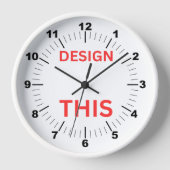 ベストセラー!時計、10インチの丸い白い木枠🕗 壁時計 (正面)