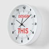 ベストセラー!時計、10インチの丸い白い木枠🕗 壁時計 (傾斜)