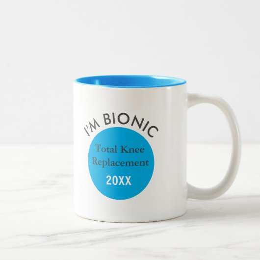 ベストセラー！I'm Bionic （膝置換）マグカップ ツートーンマグカップ (右)