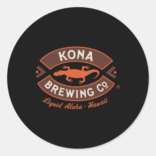 ベストセラー – Kona Brewing Sticker ラウンドシール (正面)