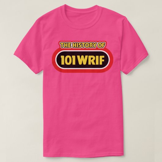 ベストセラーWRIF 101ラジオ Tシャツ (デザイン正面)