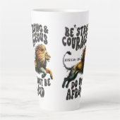 ベストセリング#1強いヨシュア1:9聖書の聖句 カフェラテマグ (正面)