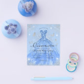 ベストダスティブルーシルバーガウンキンセアニェラ招待状 チラシ (シングル)