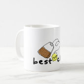 “ベストティーチャー” - かわいいおもしろ先生へのギフト コーヒーマグカップ (正面左)
