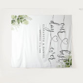 ベストデイスクリプトグリーンウェディングフォトバックドロップ タペストリー (正面(横))