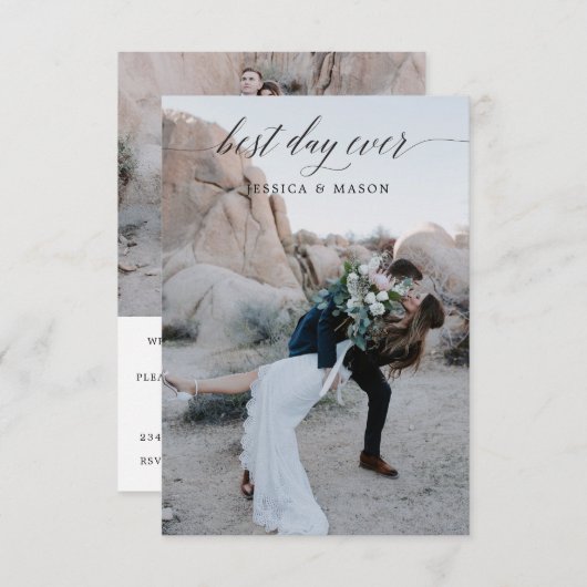 ベストデイ・エバー 極秘結婚発表 招待状 (正面/裏面)