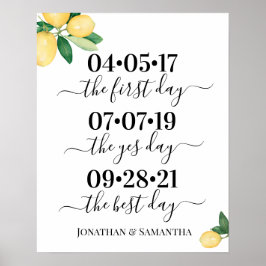 ベストデーの結婚式の日付 はい デーのレモン サイン