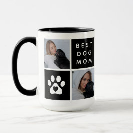 ベストドッグマム4枚フォトコラージュグリッド マグカップ