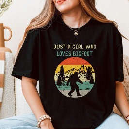 ベストビンテージガールラブズビッグフットグラフィック Tシャツ