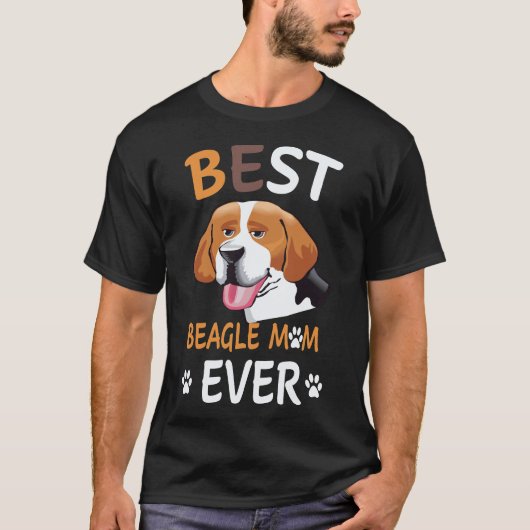 ベストビーグルママよ永遠に ビーグル Tシャツ (正面)