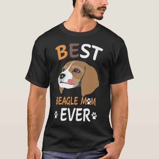 ベストビーグルママよ永遠に ビーグル Tシャツ (正面)