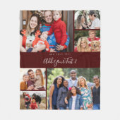 ベストフォトブランケット数々のコラージュ写真コラージュ フリースブランケット (正面)