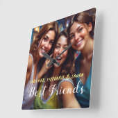 ベストフレンズセルフィー スクエア壁時計 (傾斜)