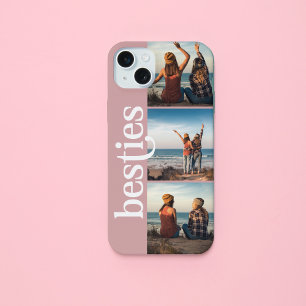 ベストフレンドさんと３枚の写真を飾ろう ピンクサイドバー iPhone 15 PLUSケース