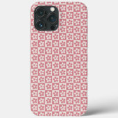 ベストフレンドのためのピンクのチェック柄の花柄タフ携帯ケース Case-Mate iPhoneケース (裏面)