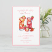 ベストフレンドのガレンティーンズデー カクテル ホリデー カード (スタンド正面)