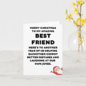 ベストフレンドのクリスマスプレゼント カード (黄色い花)