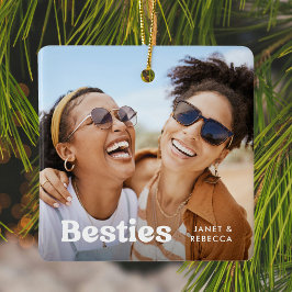 ベストフレンドの写真＆名前の特別な記念ギフト セラミックオーナメント