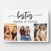 ベストフレンドの思い出3枚の写真の友情コラージュ フォトプラーク (正面)
