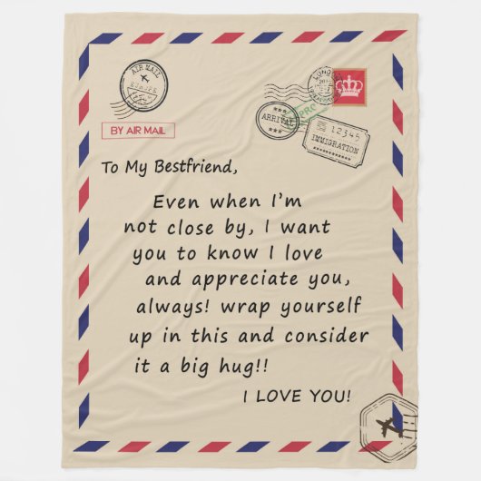 ベストフレンドギフト|私の一番の友人に愛される フリースブランケット (正面)