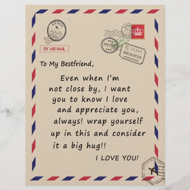 ベストフレンドギフト|私の一番の友人に愛される レターヘッド (正面)