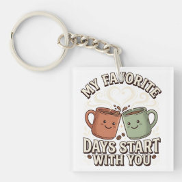 ベストフレンドデイTシャツ: かわいいコーヒーのおそろいコーデ キーホルダー