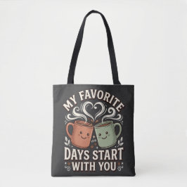 ベストフレンドデイTシャツ: かわいいコーヒーのおそろいコーデ トートバッグ