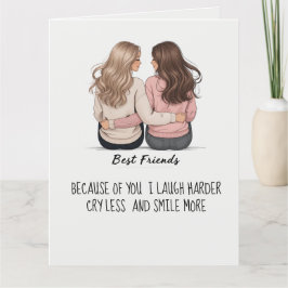 ベストフレンド折りたたみカード - カスタム裏面 BFF フ サンキューカード