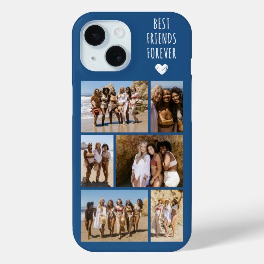 ベストフレンド6枚フォトブルー Case-Mate iPhoneケース (裏面)