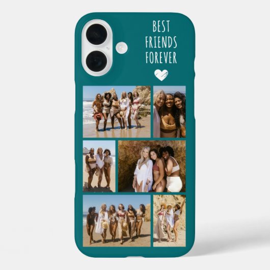 ベストフレンド6枚写真 ティール Case-Mate iPhoneケース (裏面)
