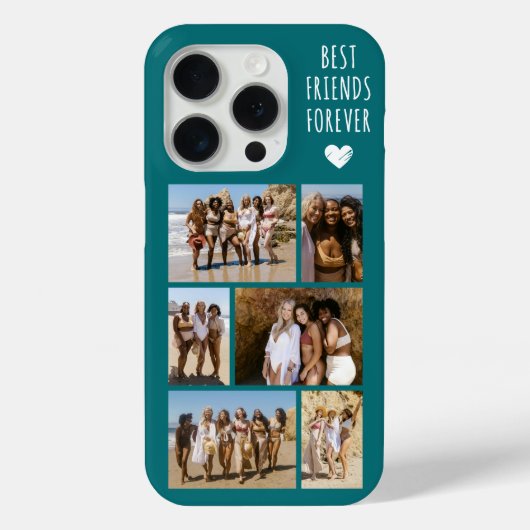 ベストフレンド6枚写真 ティール Case-Mate iPhoneケース (裏面)