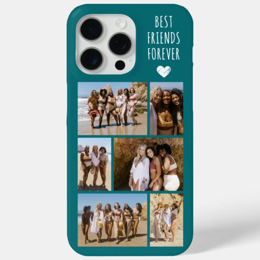 ベストフレンド6枚写真 ティール Case-Mate iPhoneケース (裏面)